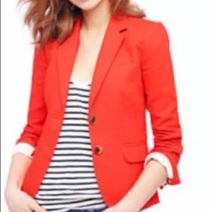 J. Crew Factory Schoolboy Blazer in Orange Linen